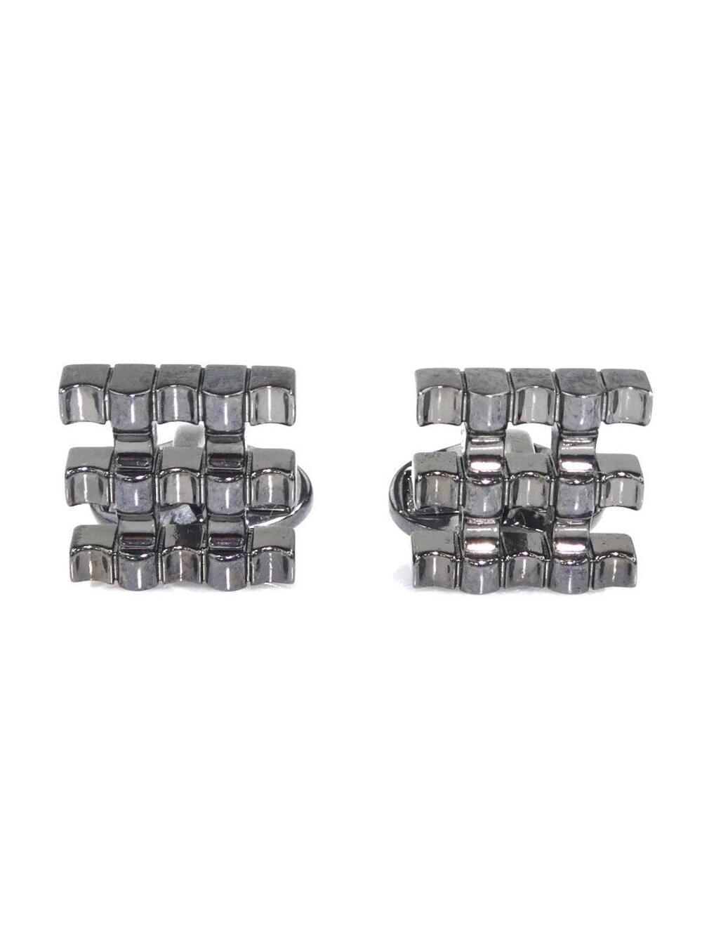 Auth Burberry Cufflinks Gunmetal Metal #284444B93B